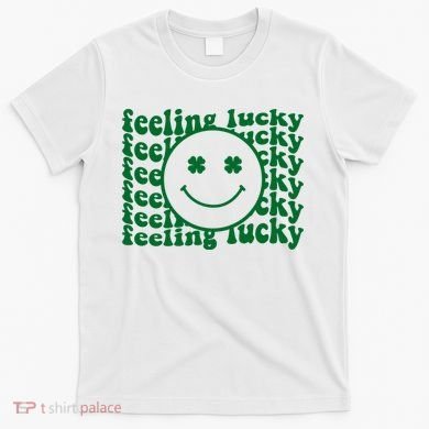 Feeling Lucky St Patricks Day Smile Face Emoji T-Shirt