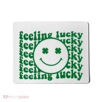 Feeling Lucky St Patricks Day Smile Face Emoji Mousepad thumb 0