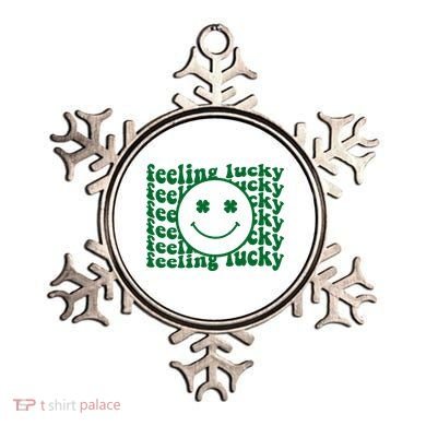 Feeling Lucky St Patricks Day Smile Face Emoji Ornament