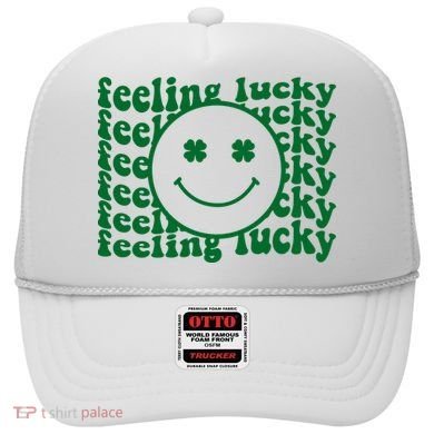 Feeling Lucky St Patricks Day Smile Face Emoji Hat