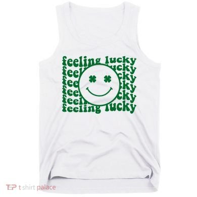 Feeling Lucky St Patricks Day Smile Face Emoji Tank Top