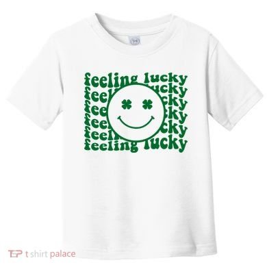 Feeling Lucky St Patricks Day Smile Face Emoji Toddler T-Shirt