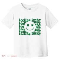Feeling Lucky St Patricks Day Smile Face Emoji Toddler T-Shirt thumb 0