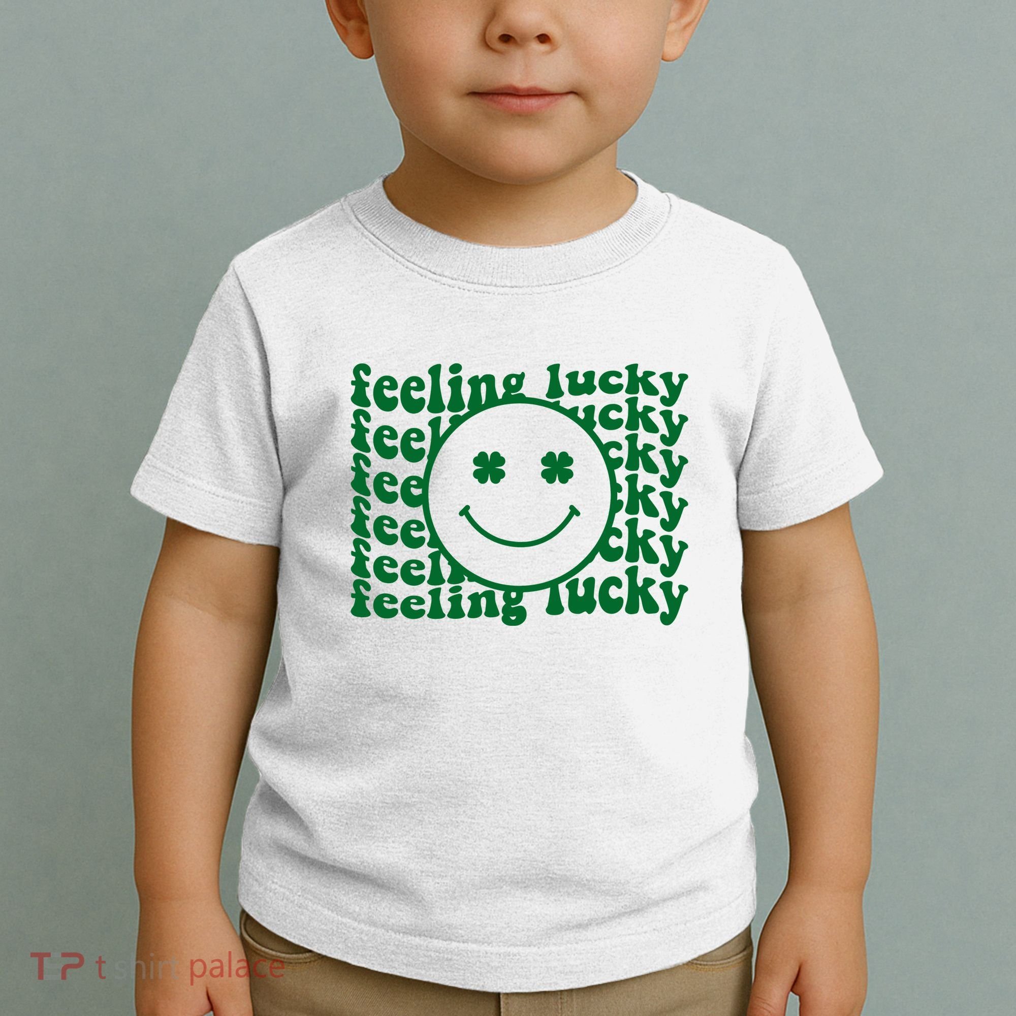 Feeling Lucky St Patricks Day Smile Face Emoji Toddler T-Shirt