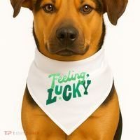 Feeling Lucky St Patrick's Day Festive USA-Made Doggie Bandana thumb 1