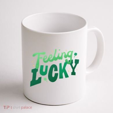 Feeling Lucky St Patrick's Day Festive Coffee Mug back