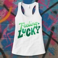 Feeling Lucky St Patrick's Day Festive Women's Tank Top thumb 3