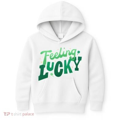 Feeling Lucky St Patrick's Day Festive Kids Hoodie