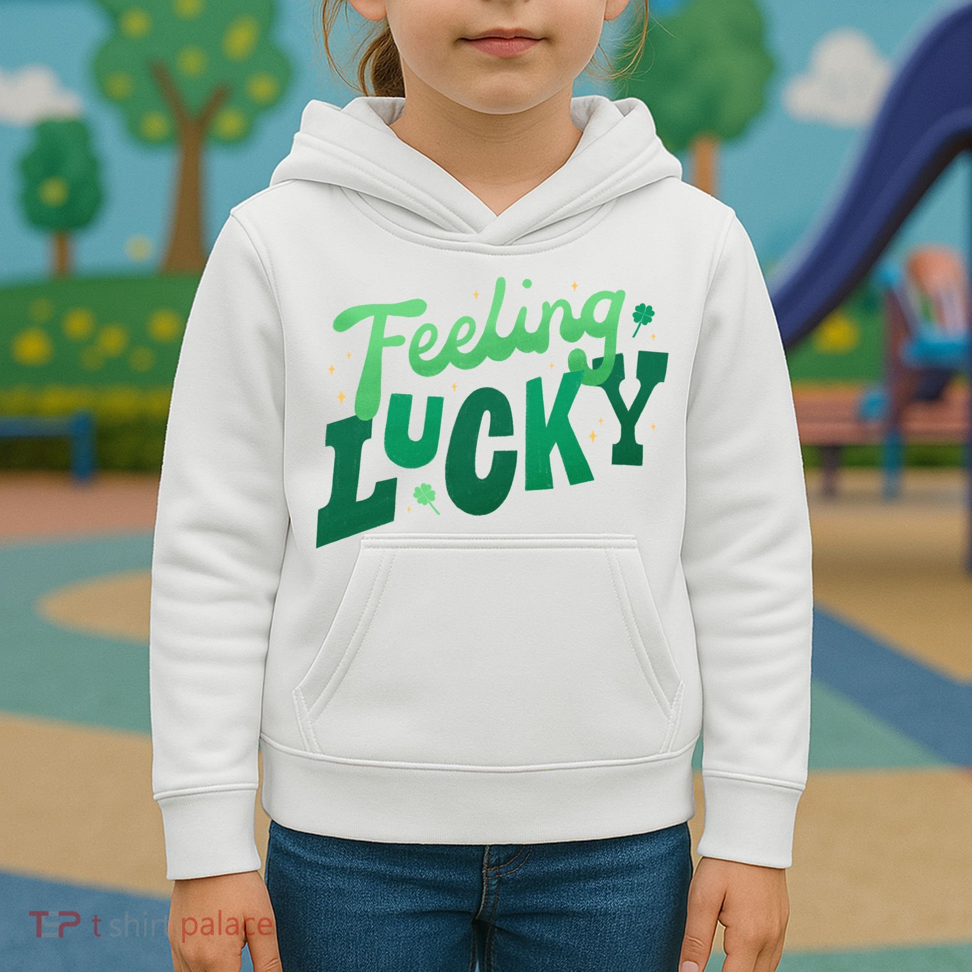 Feeling Lucky St Patrick's Day Festive Kids Hoodie