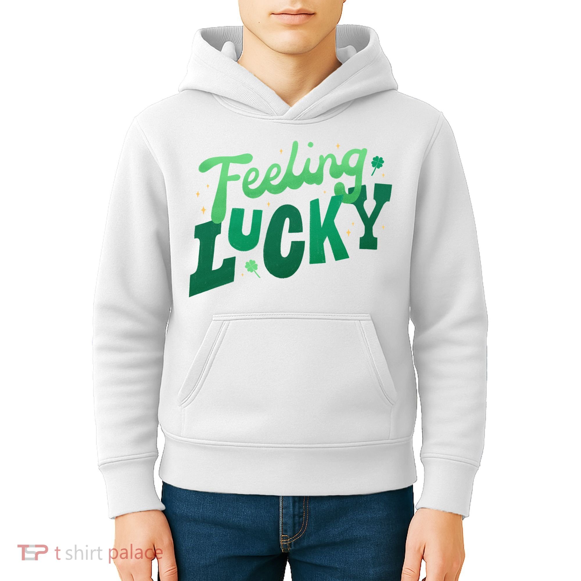 Feeling Lucky St Patrick's Day Festive Kids Hoodie