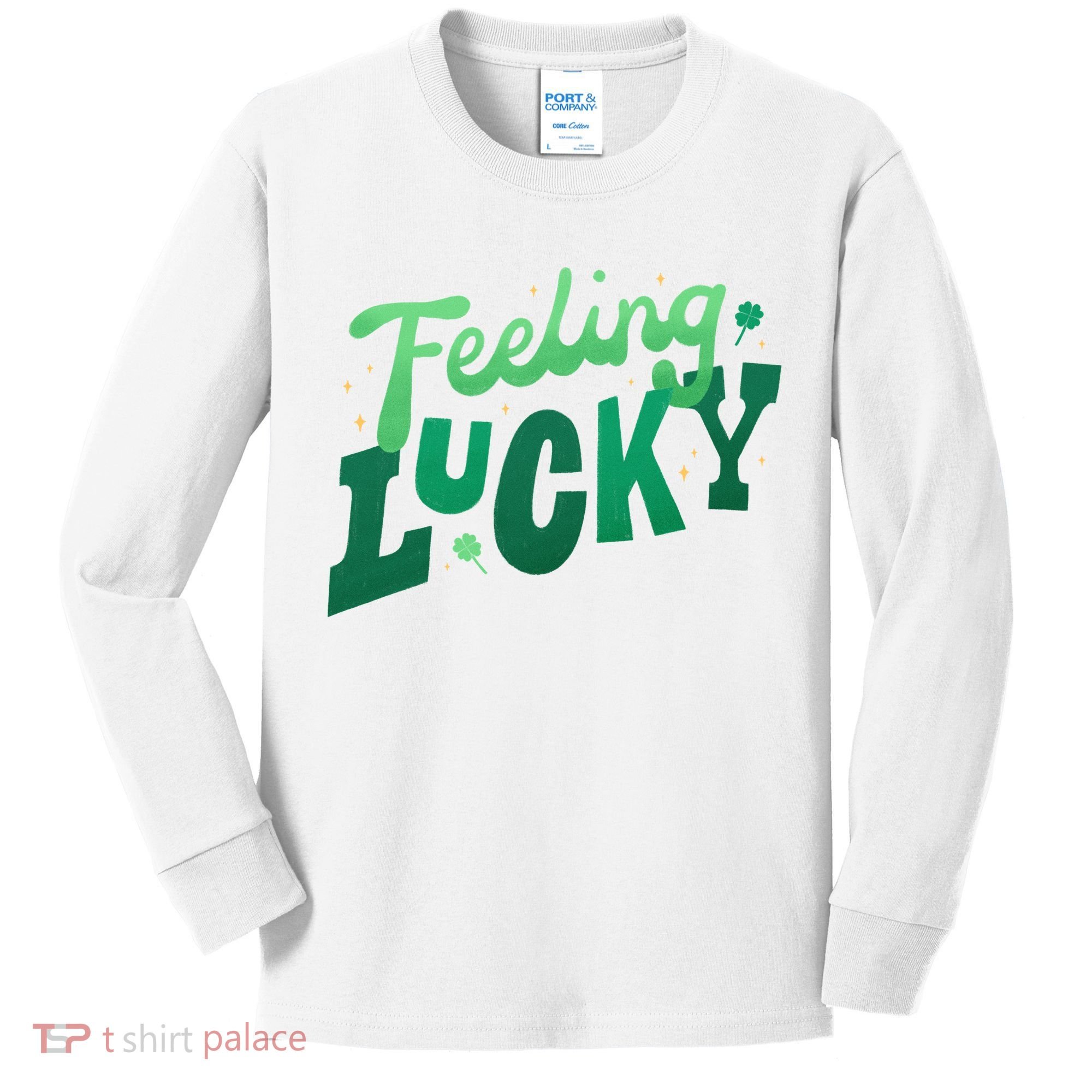 Feeling Lucky St Patrick's Day Festive Kids Long Sleeve Shirt
