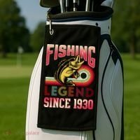Fishing Legend Since 1930 Golf Towel thumb 2