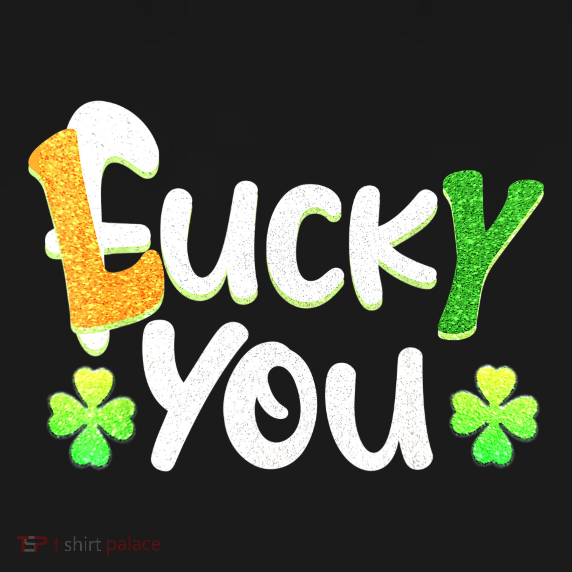 Funny Leprechaun Shamrock Fuck Lucky You St Patricks Day Mousepad