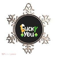 Funny Leprechaun Shamrock Fuck Lucky You St Patricks Day Ornament thumb 0