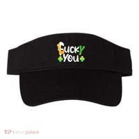 Funny Leprechaun Shamrock Fuck Lucky You St Patricks Day Visor thumb 0