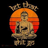 Funny Let That Shit Go Buddha Apron thumb 3