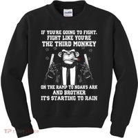 Fight Like The Third Monkey On Noah's Ark Kids Sweatshirt thumb 0