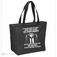 Fight Like The Third Monkey On Noah's Ark Tote Bag thumb 2