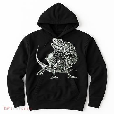 Frilled Lizard Terrarium Motif Reptiles Frilled Lizards Hoodie