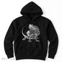 Frilled Lizard Terrarium Motif Reptiles Frilled Lizards Hoodie thumb 0
