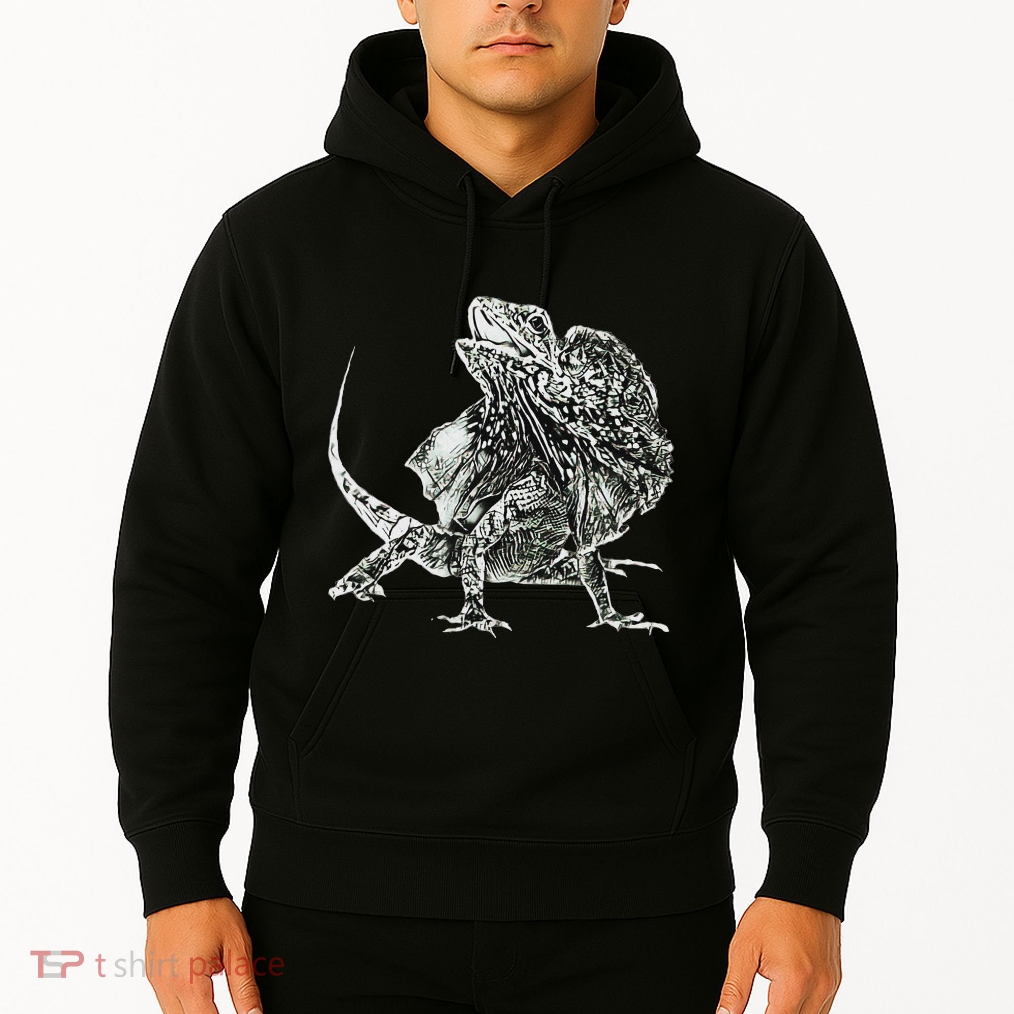 Frilled Lizard Terrarium Motif Reptiles Frilled Lizards Hoodie