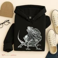 Frilled Lizard Terrarium Motif Reptiles Frilled Lizards Hoodie thumb 4