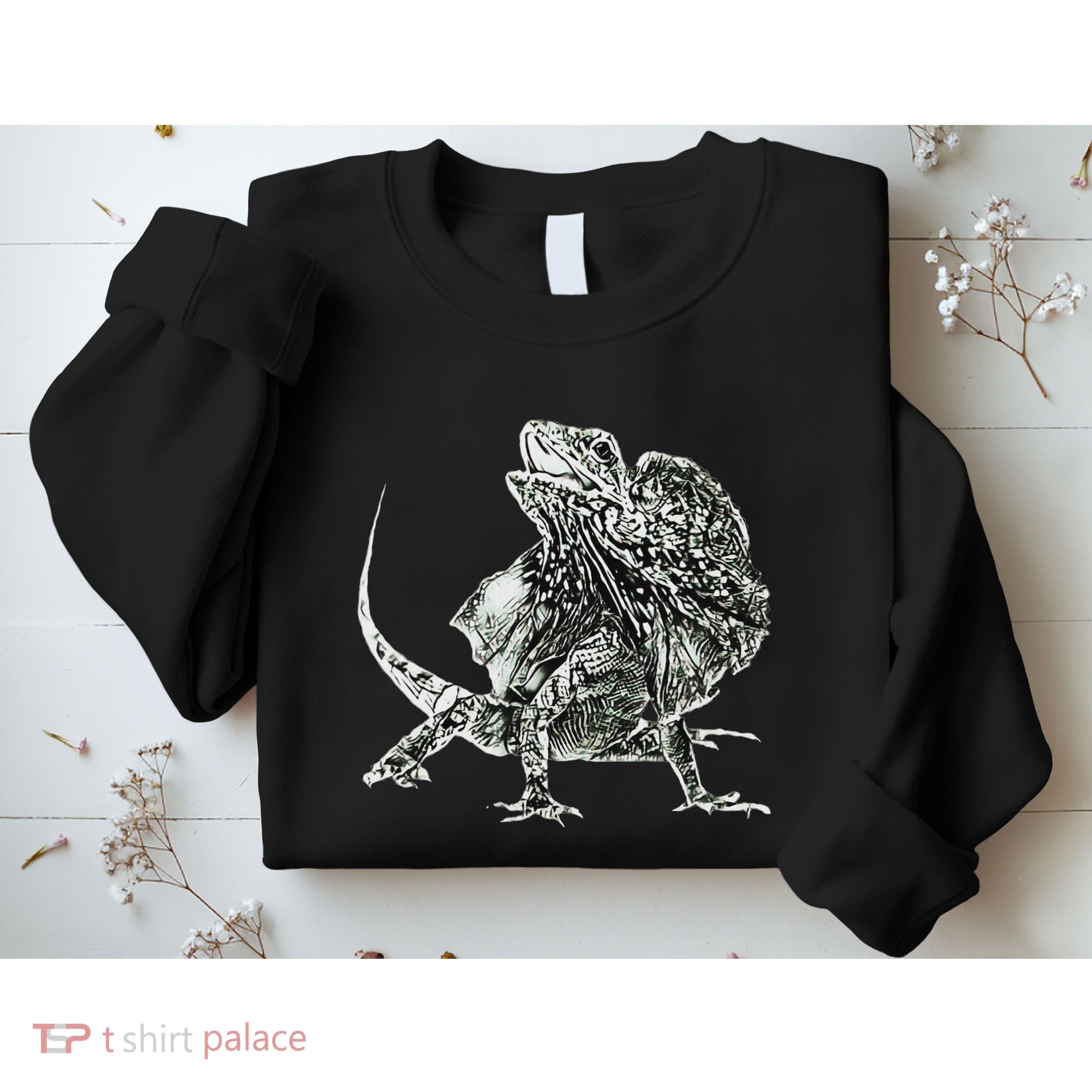 Frilled Lizard Terrarium Motif Reptiles Frilled Lizards Sweatshirt