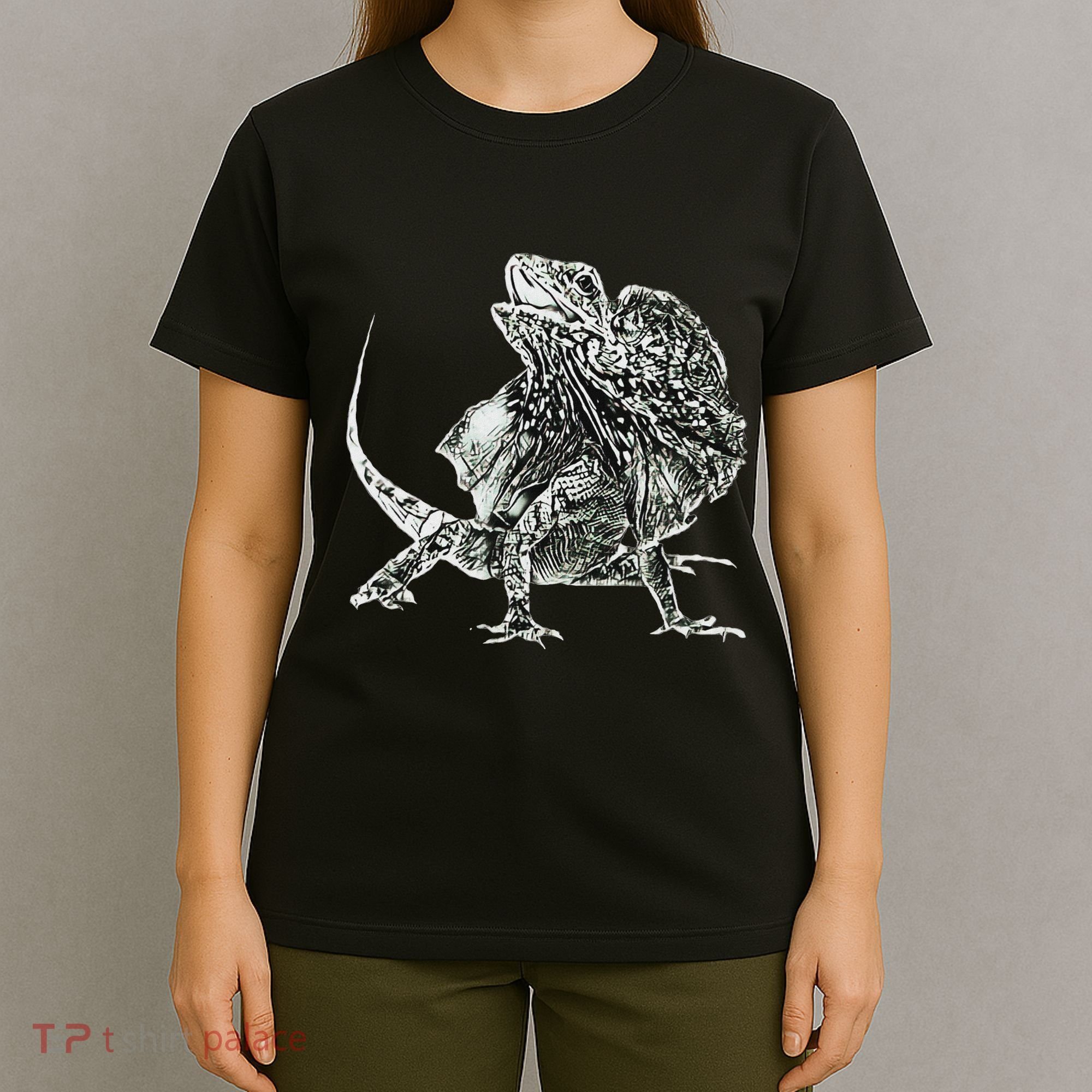 Frilled Lizard Terrarium Motif Reptiles Frilled Lizards T-Shirt