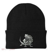 Frilled Lizard Terrarium Motif Reptiles Frilled Lizards Beanie thumb 0