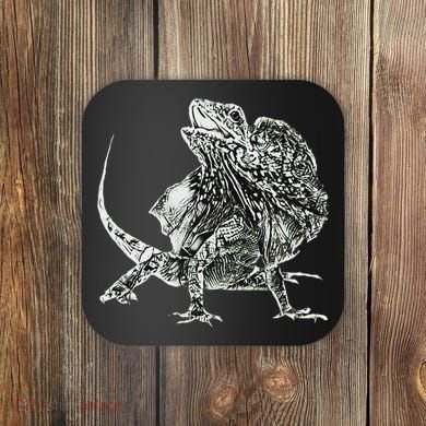 Frilled Lizard Terrarium Motif Reptiles Frilled Lizards Coaster