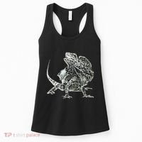 Frilled Lizard Terrarium Motif Reptiles Frilled Lizards Women's Tank Top thumb 0