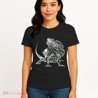 Frilled Lizard Terrarium Motif Reptiles Frilled Lizards Women's T-Shirt thumb 4