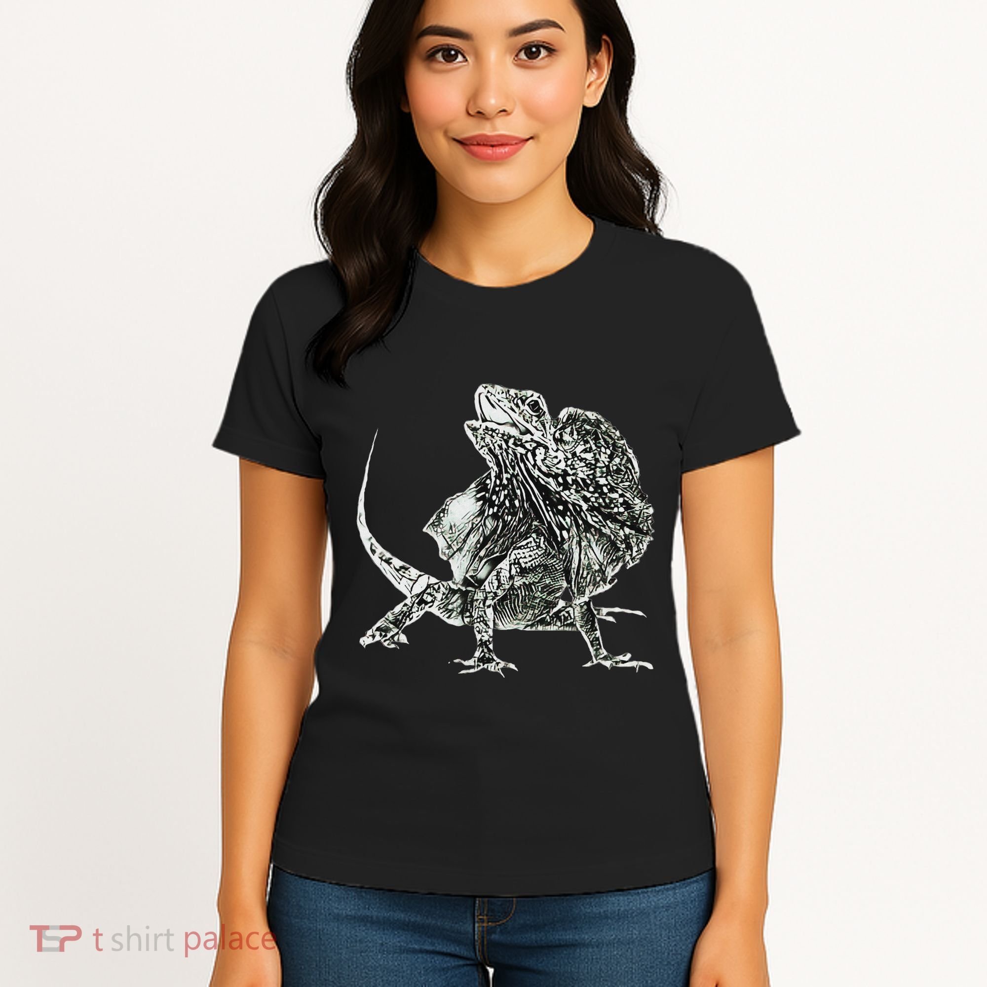 Frilled Lizard Terrarium Motif Reptiles Frilled Lizards Women's T-Shirt