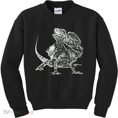 Frilled Lizard Terrarium Motif Reptiles Frilled Lizards Kids Sweatshirt