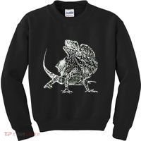 Frilled Lizard Terrarium Motif Reptiles Frilled Lizards Kids Sweatshirt thumb 0