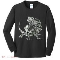 Frilled Lizard Terrarium Motif Reptiles Frilled Lizards Kids Long Sleeve Shirt thumb 0