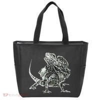 Frilled Lizard Terrarium Motif Reptiles Frilled Lizards Tote Bag thumb 0