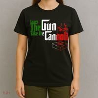 Funny Leave The Gun Take The Cannoli Italian Flag T-Shirt thumb 4