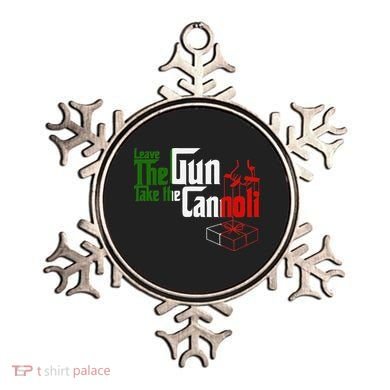 Funny Leave The Gun Take The Cannoli Italian Flag Ornament