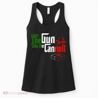 Funny Leave The Gun Take The Cannoli Italian Flag Women's Tank Top thumb 0