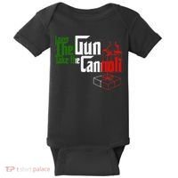 Funny Leave The Gun Take The Cannoli Italian Flag Baby Bodysuit thumb 0