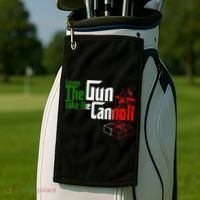 Funny Leave The Gun Take The Cannoli Italian Flag Golf Towel thumb 2
