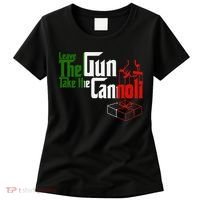 Funny Leave The Gun Take The Cannoli Italian Flag Women's T-Shirt thumb 0