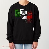 Funny Leave The Gun Take The Cannoli Italian Flag Women's Sweatshirt thumb 0