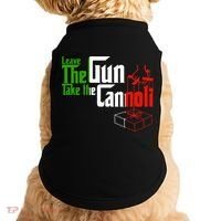 Funny Leave The Gun Take The Cannoli Italian Flag Doggie Tank thumb 0