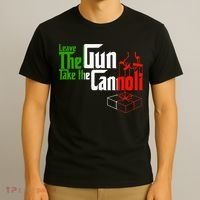 Funny Leave The Gun Take The Cannoli Italian Flag T-Shirt thumb 3