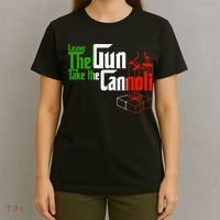 Funny Leave The Gun Take The Cannoli Italian Flag T-Shirt thumb 4