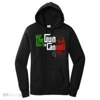 Funny Leave The Gun Take The Cannoli Italian Flag Women's Hoodie thumb 0
