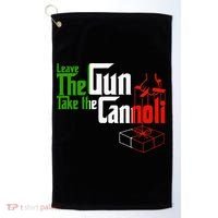 Funny Leave The Gun Take The Cannoli Italian Flag Golf Towel thumb 0