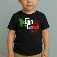 Funny Leave The Gun Take The Cannoli Italian Flag Toddler T-Shirt thumb 2